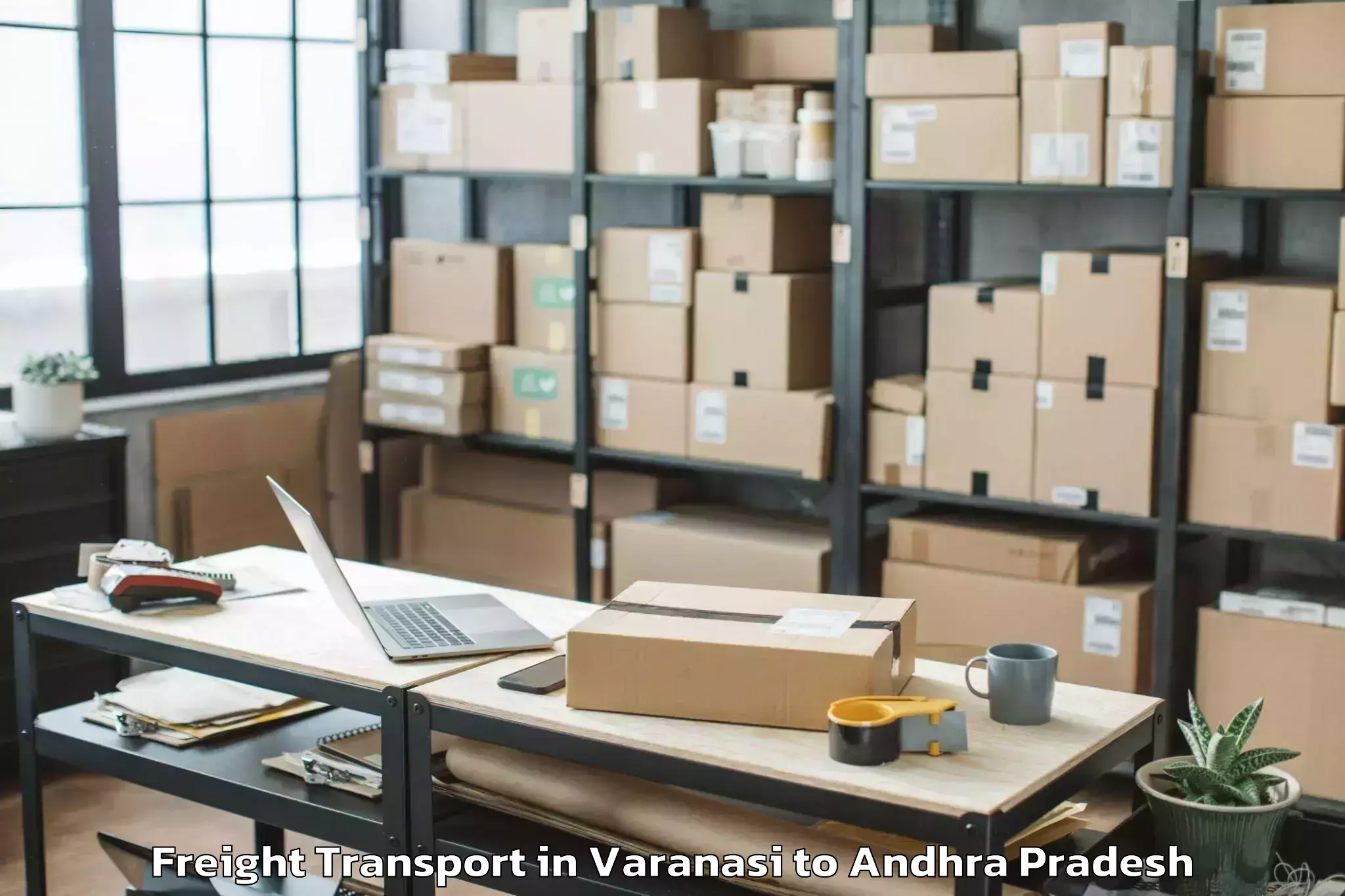 Professional Varanasi to Mandavalli Freight Transport